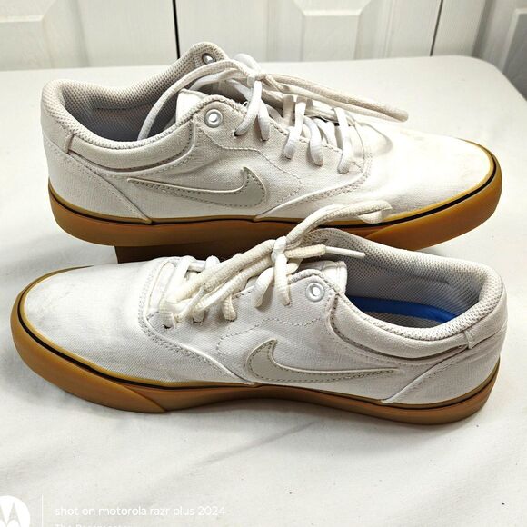 Men's NIKE SB Chron 2 Canvas 'White Gum' Skate Shoes Lace-Up Sneakers US Size 8 - Picture 6 of 11